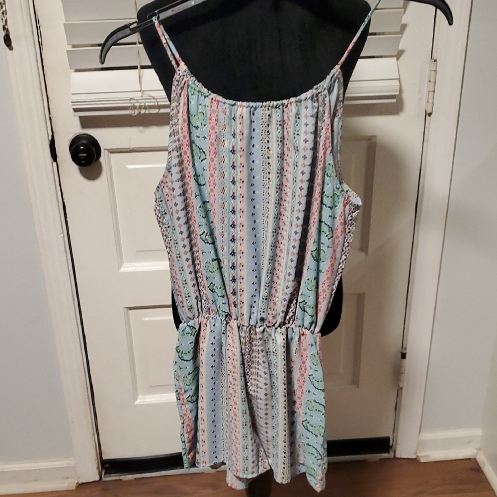 Million Bullpup Colorful Striped Sleeveless Romper